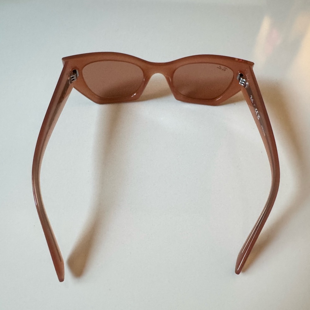 Ray-Ban Sunglasses RB4430 ZENA 6778/7 Cannella Cloudy Shiny Frames Orange Lenses - Picture 10 of 16